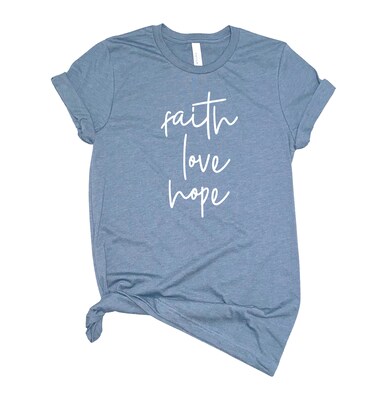 Faith Love Hope T Shirt Spread Love T Shirt Keep Going T-Shirt Graphic Tee Funny Mom T-Shirt - image2